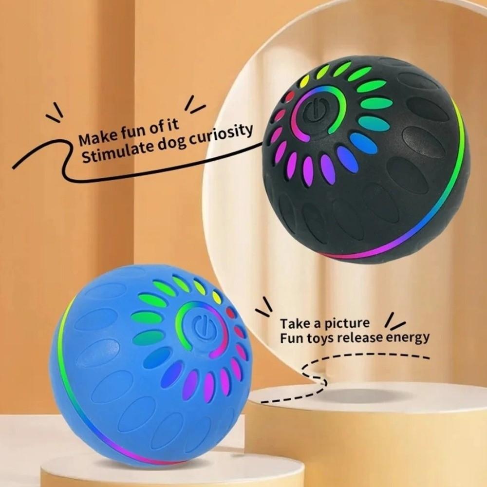 Luminous Interactive Rolling Ball Rechargeable Auto Moving Dog Toy Cat Playmate