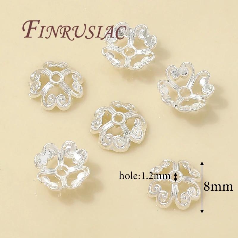 3mm 4mm 14K Gold Plated Brass Round Bead Caps For Necklace Bracelet Jewelry Making Supplies,DIY Accessories Beading Spacer Caps