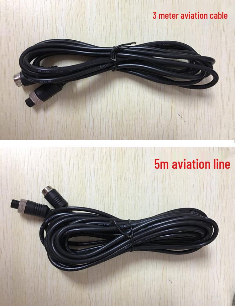 Aviation Head Spring Wire Four-Way Camera Connection Cable for Truck and Semi-Trailer Monitoring