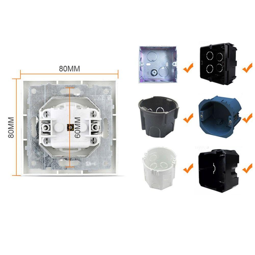 1Pcs Dual USB Fast Charge Panel Wall Switch EU French Socket Module  for EU Standard Wall Mount DIY
