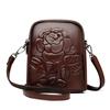 Borsa a tracolla casual in stile country con motivo floreale di rosa per il pendolarismo, con design elegante, piccola borsa a spalla per il resto