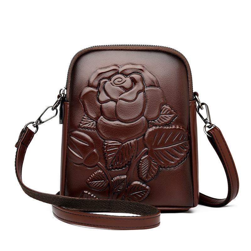 Borsa a tracolla casual in stile country con motivo floreale di rosa per il pendolarismo, con design elegante, piccola borsa a spalla per il resto