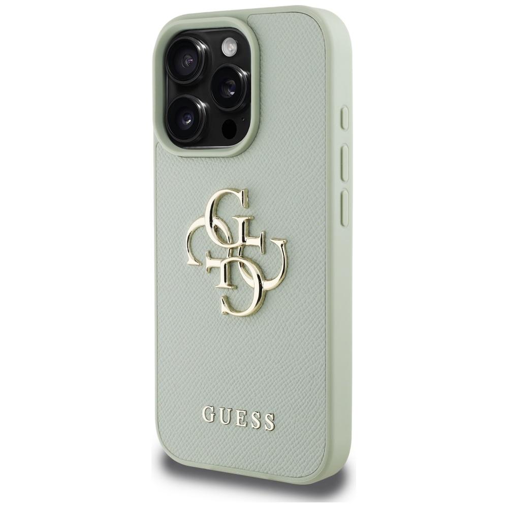 Etui Guess Grained Big 4G Logo Small     Classic Logo Do Iphone 16 Pro Zielony