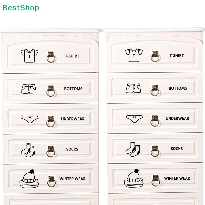 1/5 Sheets Baby Clothes Stickers Home Decor Wardrobe Sticker Decal Bedroom Mural Cabinet Classification Cartoon Stickers