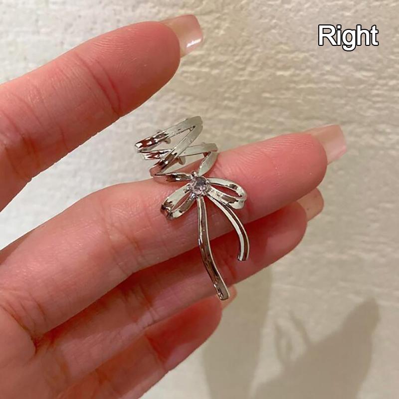 

Простые полые серьги-клипсы в виде банта для женщин, милые, классные, феи, простые, изысканные, подарочные серьги-косточки для ушей