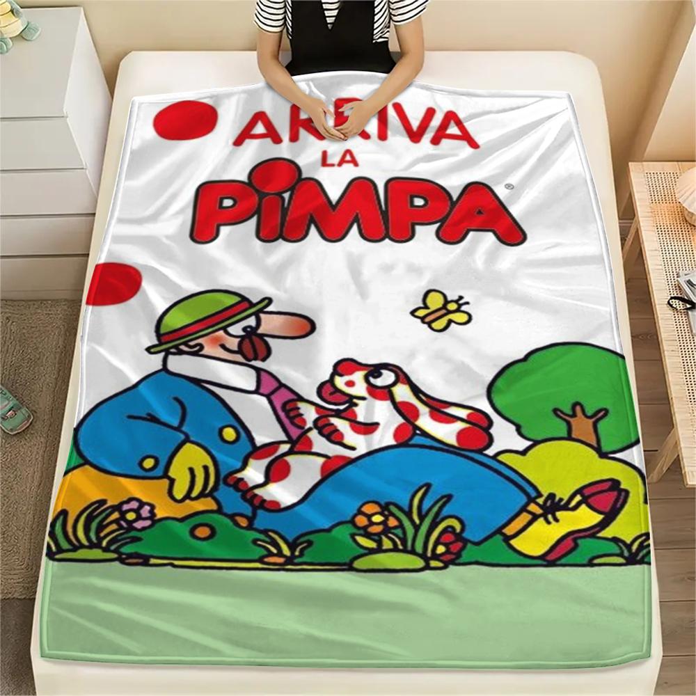 1 Stück Pimpa-Print Flanelldecke, Hohe Qualität, Bequem für alle Jahreszeiten, Heimdekoration, Wärme und Komfort, Perfekt für Weihnachtsgeschenke109