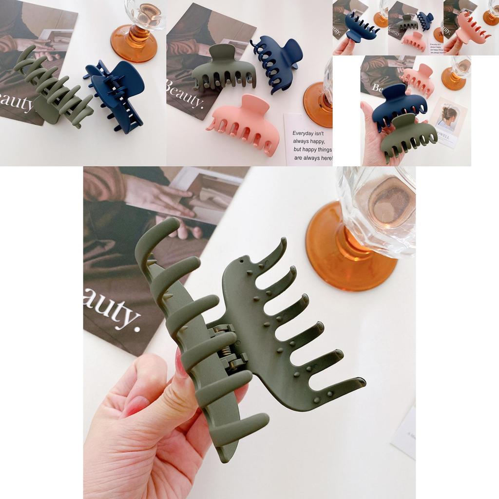 Chic Macaron Color Medium Hair Claw Clip Stylish Minimalist Hair Accessory For Women