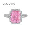 S925 Sterling Silver Ring with High Carbon Diamond, Aquamarine, and Pink, Red, Yellow Stones for Women