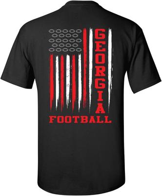 Georgia Football Amerikanische Flagge T-Shirt