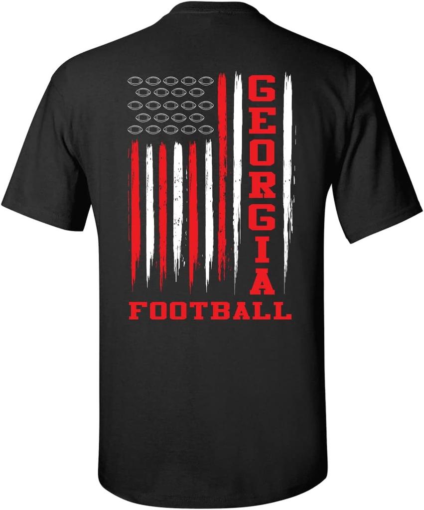 Georgia Football Amerikanische Flagge T-Shirt