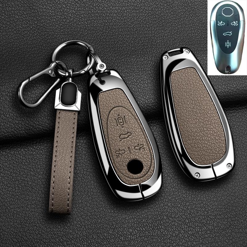 Car Remote Key Case Cover for Morris Garages MG Cyberster Zinc Alloy Leather Fob Protection Shell Auto Keychain Accessories