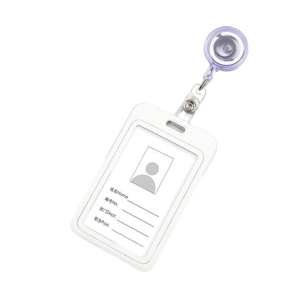 

Solid Retractable Card cover Multicolor Bus Card Cover Case Business Credit Card Holders Business white-B