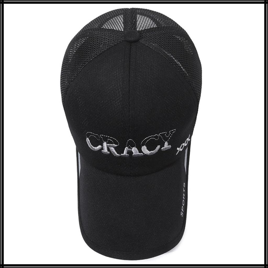 Kappe Kappe Netz Logo Sport Sonnenschutz Atmungsaktiv Leicht Sommer Outdoor CZA488 [Weißer Fang] Herren (Grau)