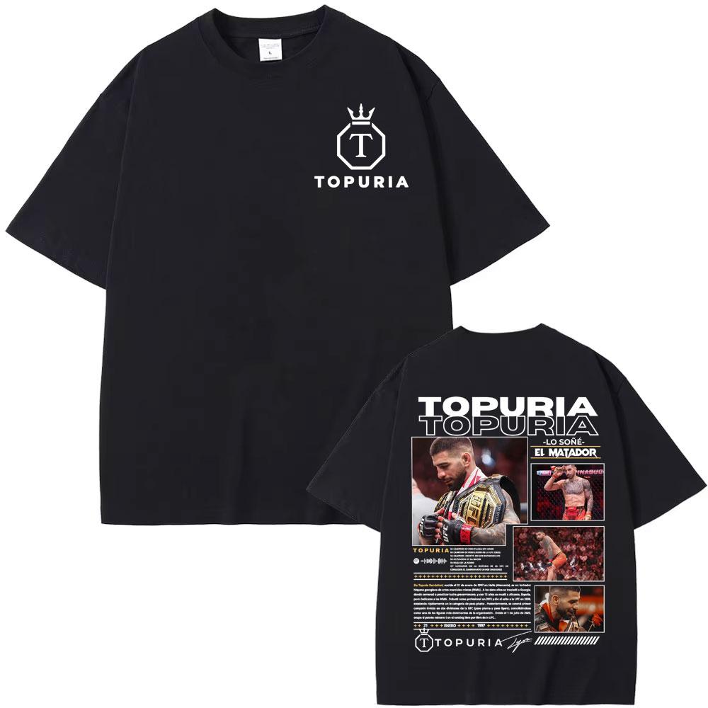 2026 El Matador Ilia Topuria Vintage Graphic T Shirt Mens Clothing Fashion Gothic T Shirts Man Summer Tops Comfort Tshirt