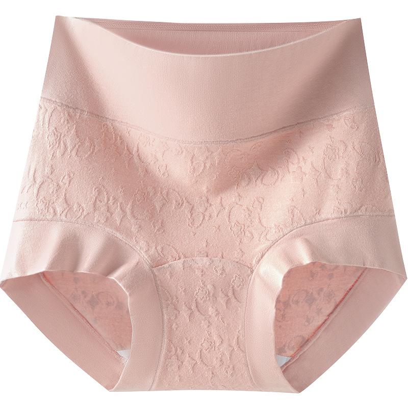 Big Size Ladies Spring and Autumn New Year Red Pure Cotton Antibacterial Crotch High Waist Belly Triangle Briefs