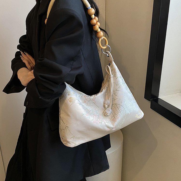 Guofeng Fashion Women's Large Capacity Bag 2024 Spring New Versatile Shoulder Bag Premium Textured Tote Bag Women