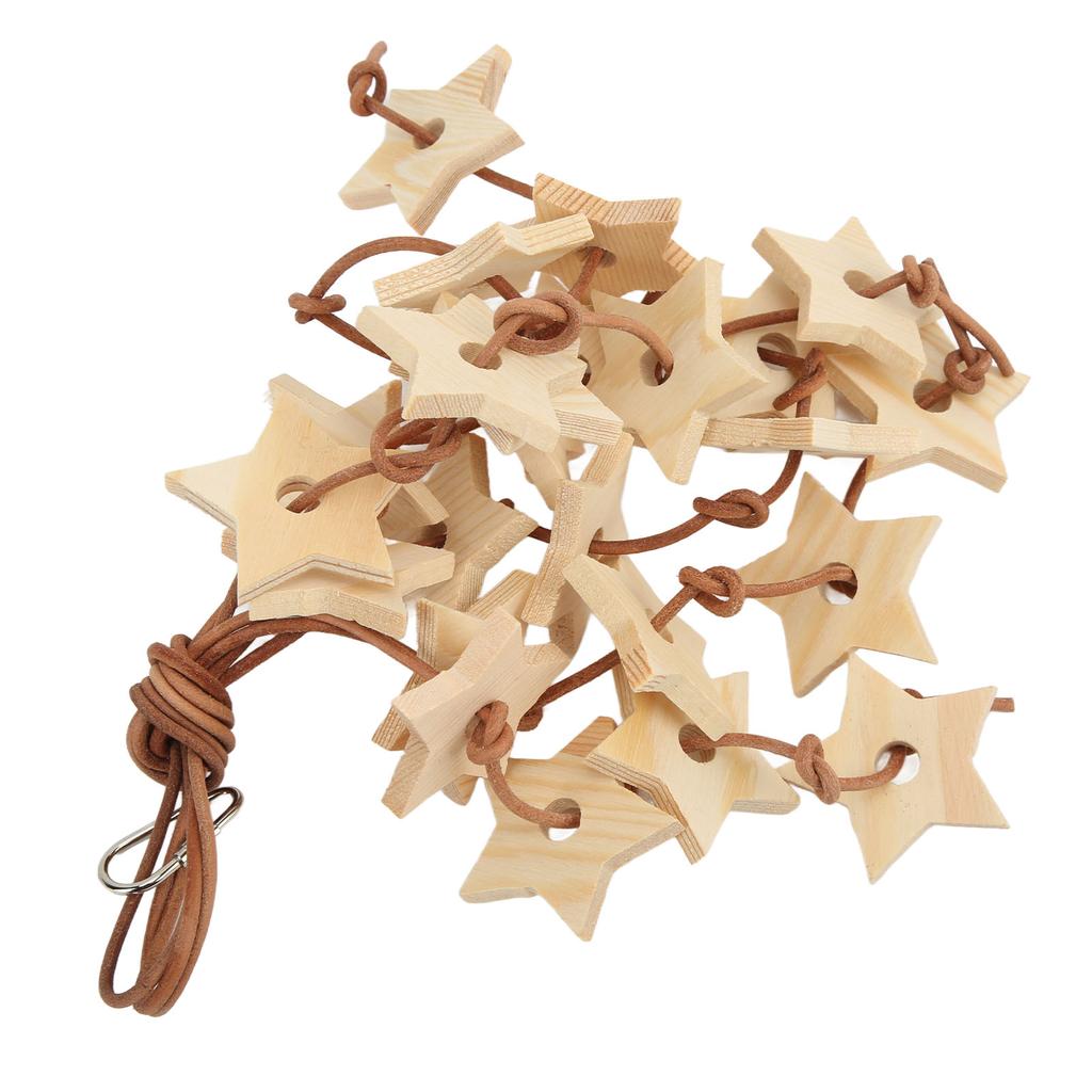 Bird Wood Star Toy Bite Resistant Parrot Wood Star Chewing Toy for Budgies Parakeet Cockatiel