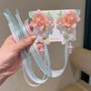 1 Pair Ancient Chinese Hanfu Girl'S Tassel Hair Clip Princess Style Flowing Silk Hairpin Adorable Headwear For Little Girls