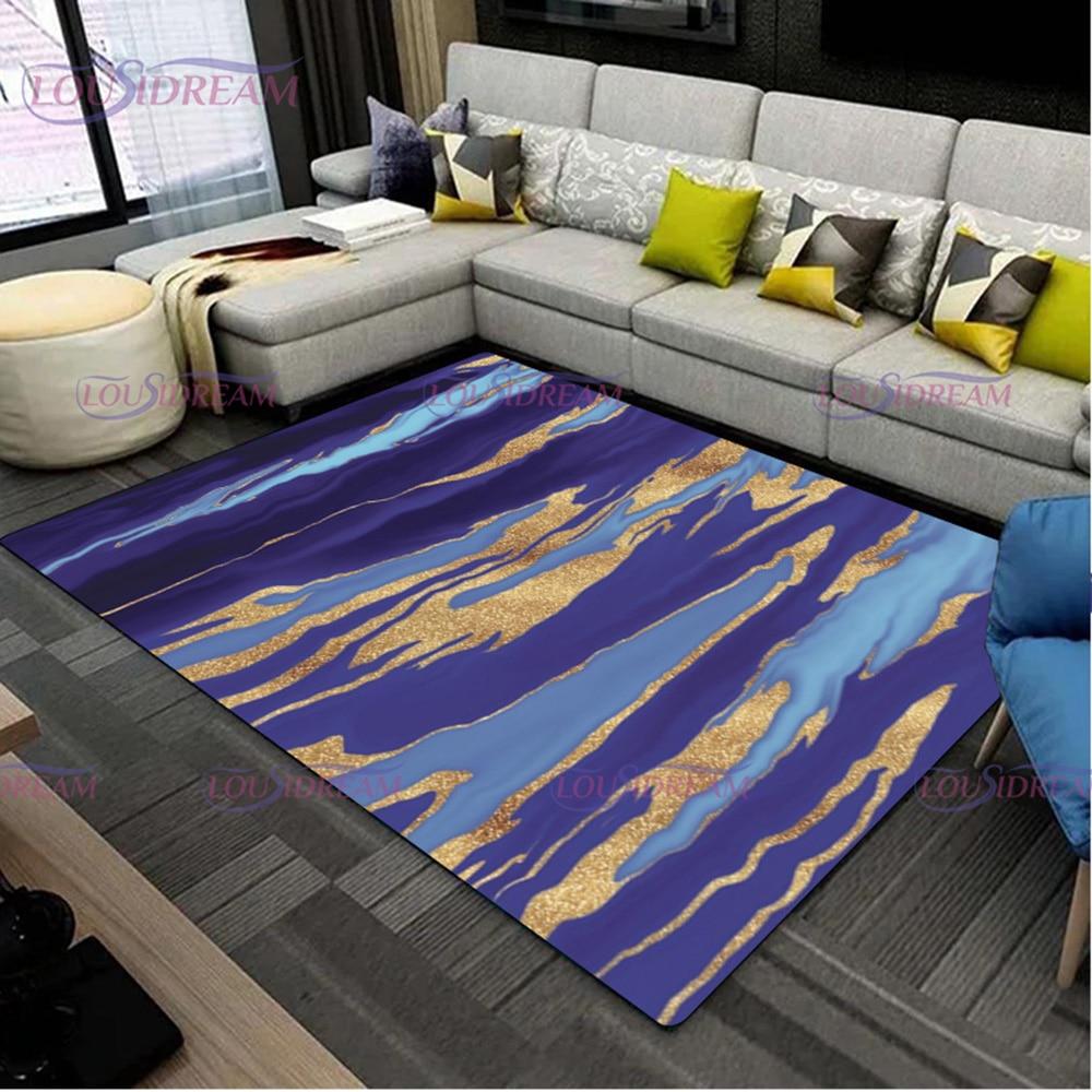 Golden Sun and Moon Carpet Entrance Door Floor Mat Abstract Geometric Optical Doormat Non-slip Floor Mat Living Room Decor Rug