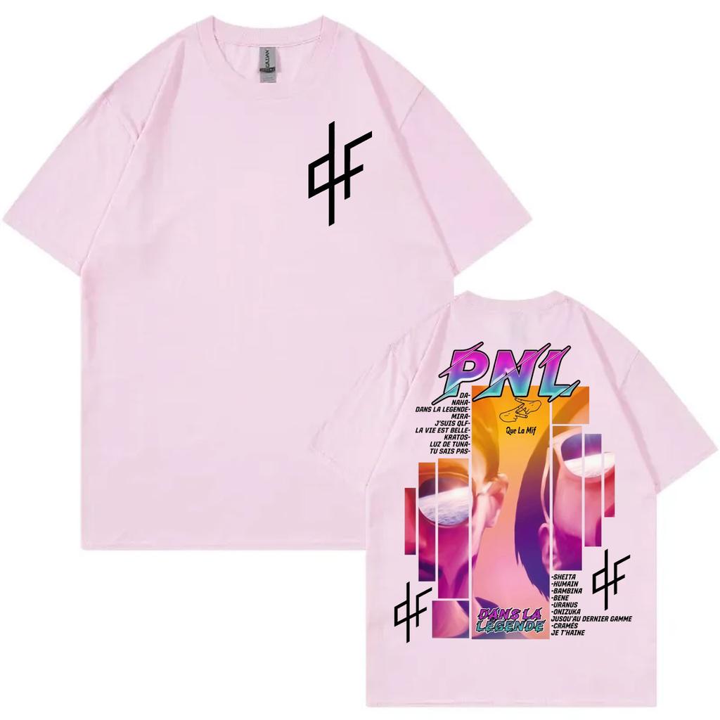 Rap Group PNL Dans La Legende Merch Tshirts Unisex Unisex Clothing Fashion Hip Hop T Shirts High Quality Cotton Oversized Tshirt