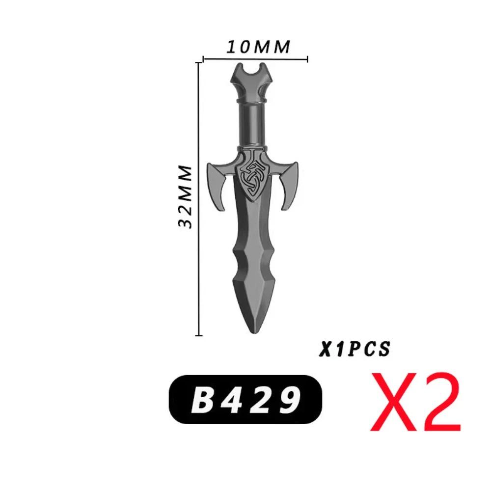 MOC Building Blocks Medieval Military Solider Figures Knights Weapons Accessories Helmet Sword Spear Bow Axe Mini Bricks Toys