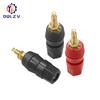 Vergoldetes Kupfer Großer Stromverstärker Audio-Anschluss 4mm Bananenbuchse Messing Klemmschrauben-Adapter-Anschluss