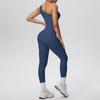 One-Shoulder Backless Sports Bra & High-Waisted Butt-Lifting Yoga Pants Set