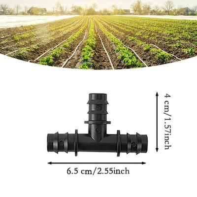 12 Pcs 1/2 Inch Barbed Tee Couplings Drip Irrigation Fittings Drip Line Connectors For 1/2 Inch Irrigation Tubing Garden Watering System