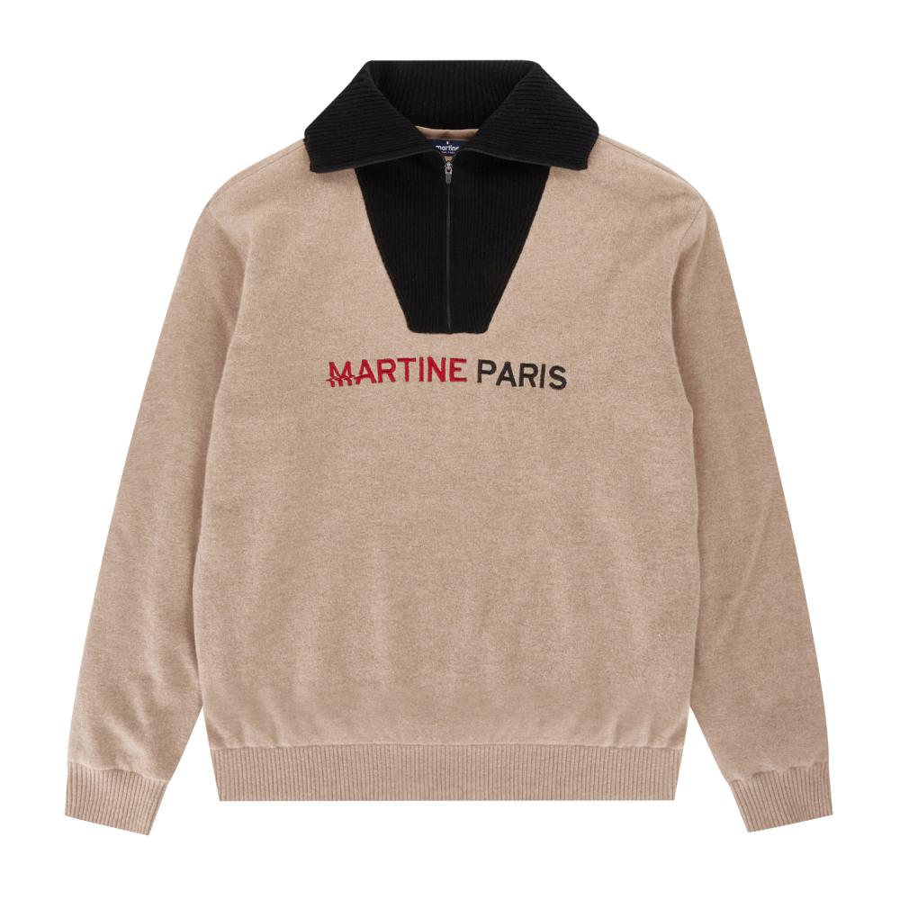 MARTINE GOLF Wool Blend Windshield Knit_Beige (Men)