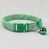 Yousheng Pet Collar Plaid Pattern Multiple Colors Vibrant Buckle Bells Small Dog Cat Regular Collar Pet Accessories