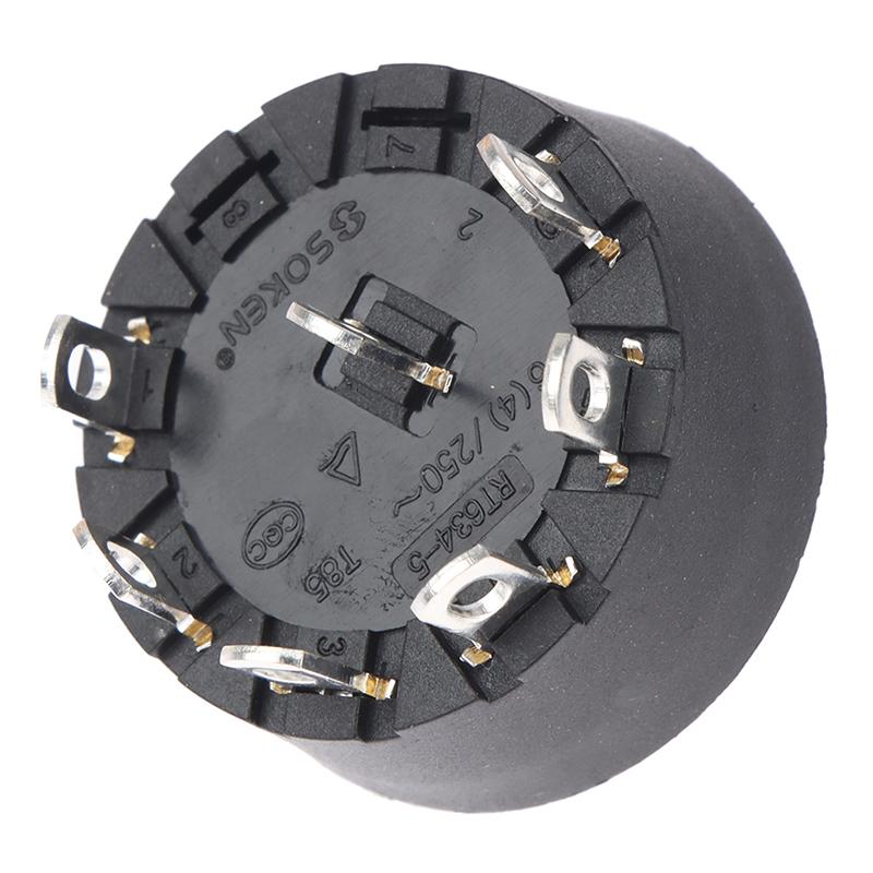 1Pcs 2/3/4/5/6/7/8 Gear With Knob Cap Rotary Gear Switch 6A 250V Power Switch
