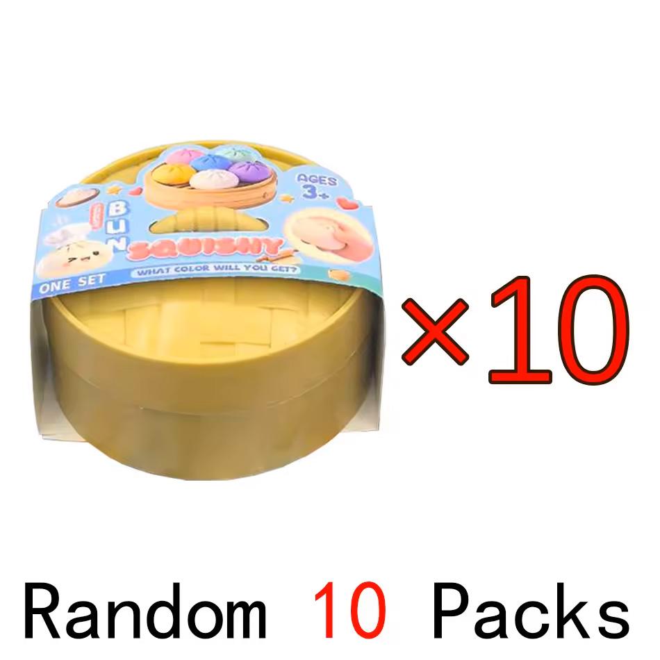 New Realistic Giant Dumpling Squeeze Toy With Bamboo Steamer Soft Tpr Dough Ball Decompression Fidget Toy Funny Creative Gift