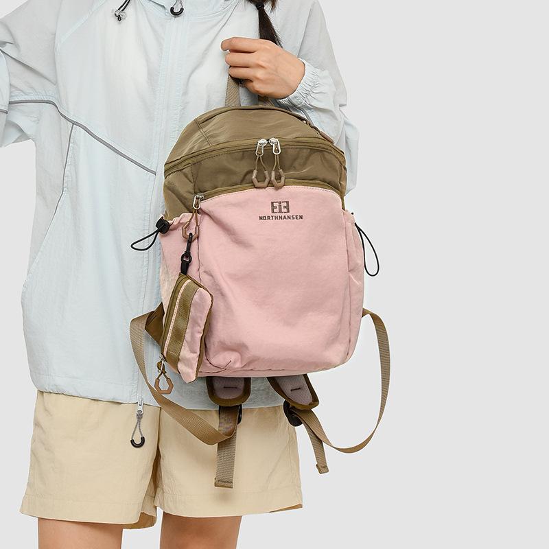 Stylish and simple backpack female new student schoolbag lightweight material large capacity travel small backpack outdoor