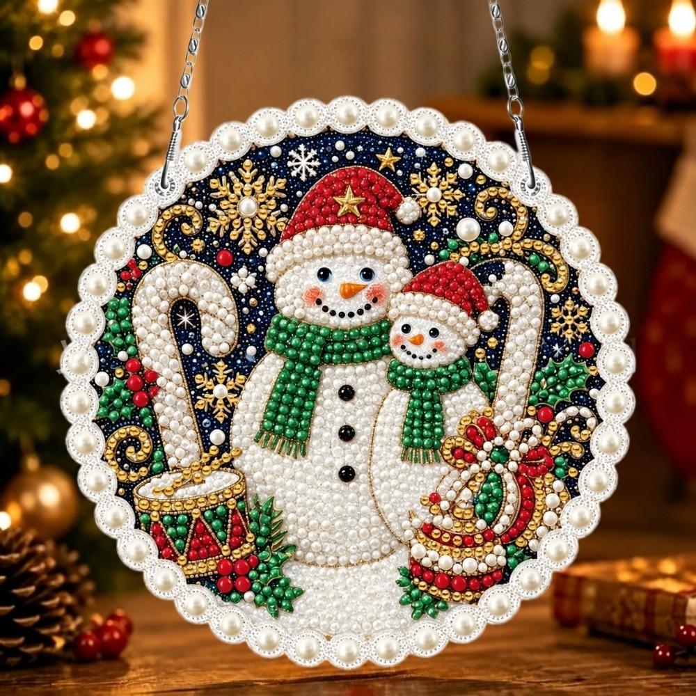 5D Christmas Diamond Painting Set DIY Craft Xmas Acrylic Pendant  Home Decoration