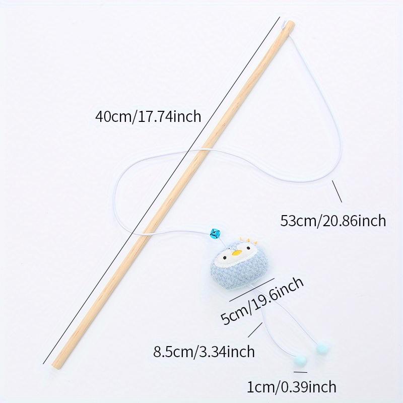 Interactive Cat Stick with Bells, Feathers & Wand - Exercise & Playtime Fun for Your Cat!