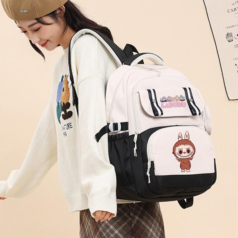 Cute Printed Backpack Teenager Student Girl Boy Knapsack Large Capacity Waterproof Casual Bag Coin Purse Women Laptop Bag Mochila