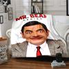 1pc Mr Bean Cartoon Series Flannel Blanket for Super Soft Cute Comfort Blanket for Travel Bedding Couch Sofa Blanket Y73042