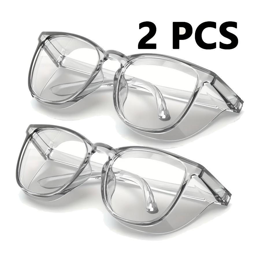 2 Stück Transparente Sichere Staubdicht Verschlossene Damenbrille mit Antibeschlag-Linsen und Kratzfester Arbeitsbrille