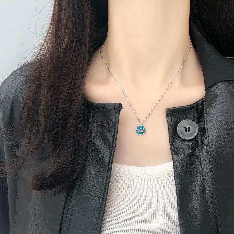 Halskette, Anhänger Katze, Koreanische Version, Studentin, Schlichte Schlüsselbeinkette, Geburtstagsgeschenk für Freundin und beste Freundin