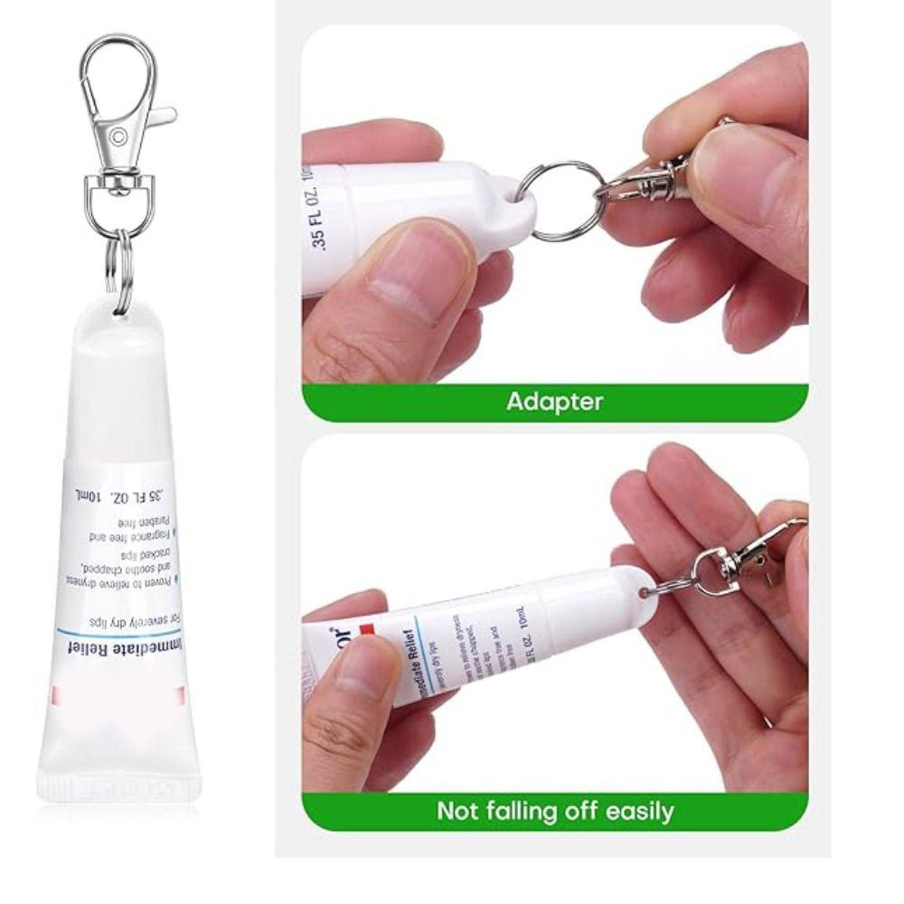 Lightweight Lip Balm Holder Universal Lip Balm Caps Portable Keychain Holder for Aquaphor Lip Care