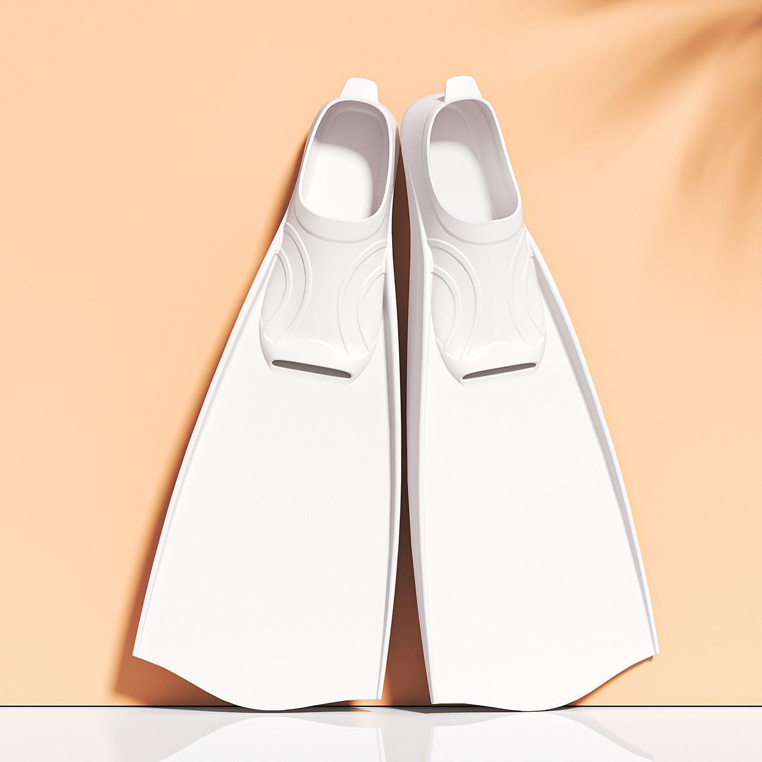 

Длинные ласты для подводного плавания и дайвинга для всех возрастов – конструкция с закрытой ногой для увеличения скорости плавания S белый