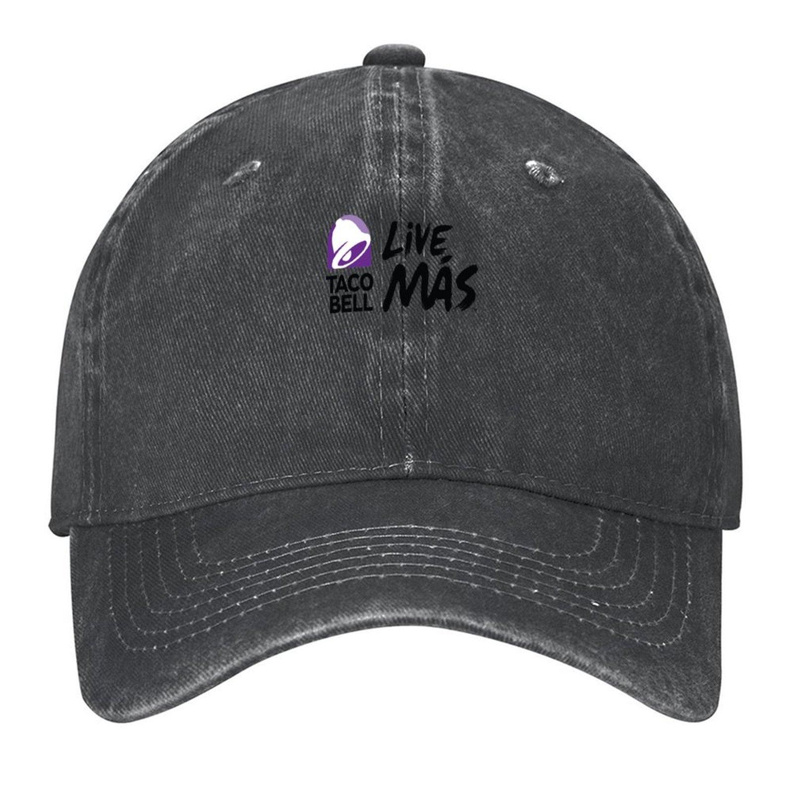 Taco Bell Black Live Mas Baseball Cap New In Hat Beach Bag Custom Hat Trucker Hat Unisexs Luxury Womens