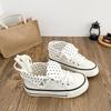 Fresh Women Canvas Shoes High Flat Canvas Sneakers Lace Up Student Black Sport Shoes Pink Girls Shoe Summer