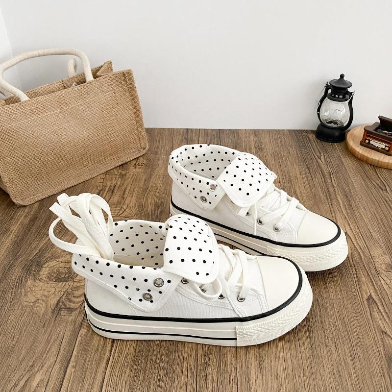 Fresh Women Canvas Shoes High Flat Canvas Sneakers Lace Up Student Black Sport Shoes Pink Girls Shoe Summer