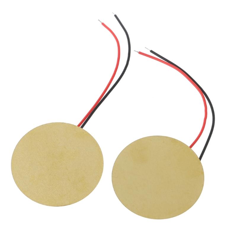 10pcs 12mm Copper Plate Piezo Buzzer Piezoelectric Ceramic Copper Buzzer Welding Wires for DIY Pressure Sensor Speaker