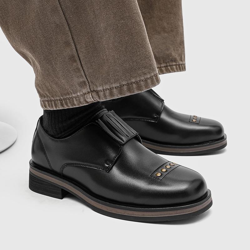 Fashion Fashion Casual Leather Men's Shoes High-grade Handmade Comfortable Oxford Shoes Daily Dating Loafers Flat Designer Party Shoes