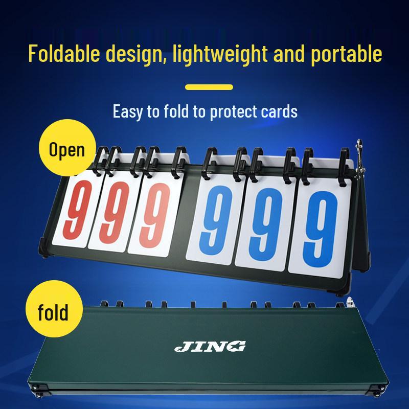Multi-Sport Flip Scoreboard for Basketball, Billiards, Table Tennis, and Volleyball