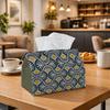1pc Modern Minimalist Tissue Box Holder with Geometric Fan Pattern - Navy & Suitable for Home Decor, for Use In, Bedroom, Car, Office - Compact Tissue