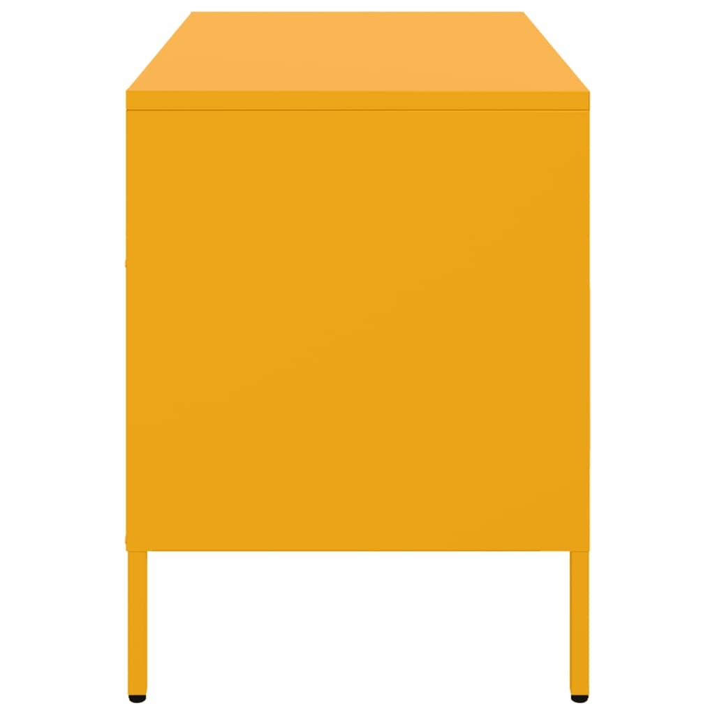 TV Stand Mustard Yellow 68 X 39 X 50.5 Cm Steel