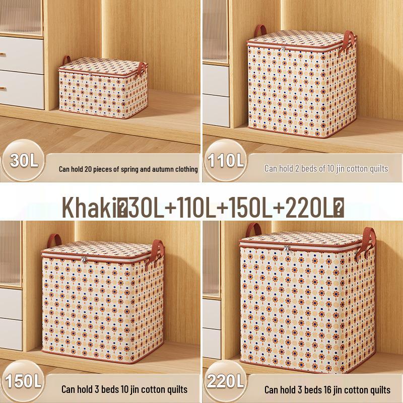 Checkered Quilt & Coat Storage Bag - Large Capacity, Durable & Ideal for Moving and Organization.